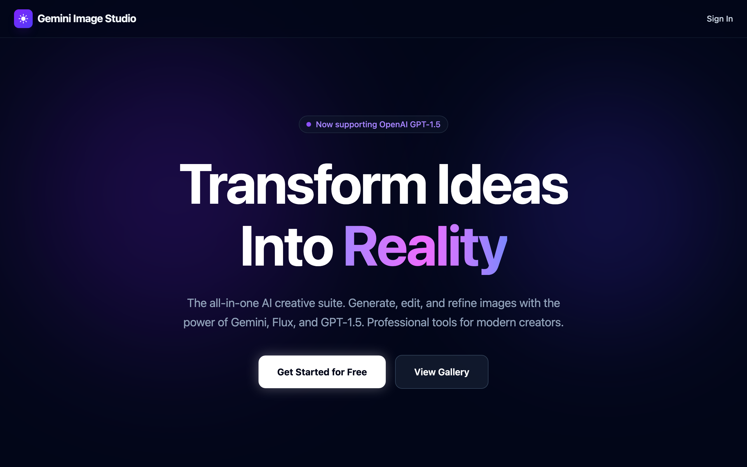 Gemini Image Studio preview