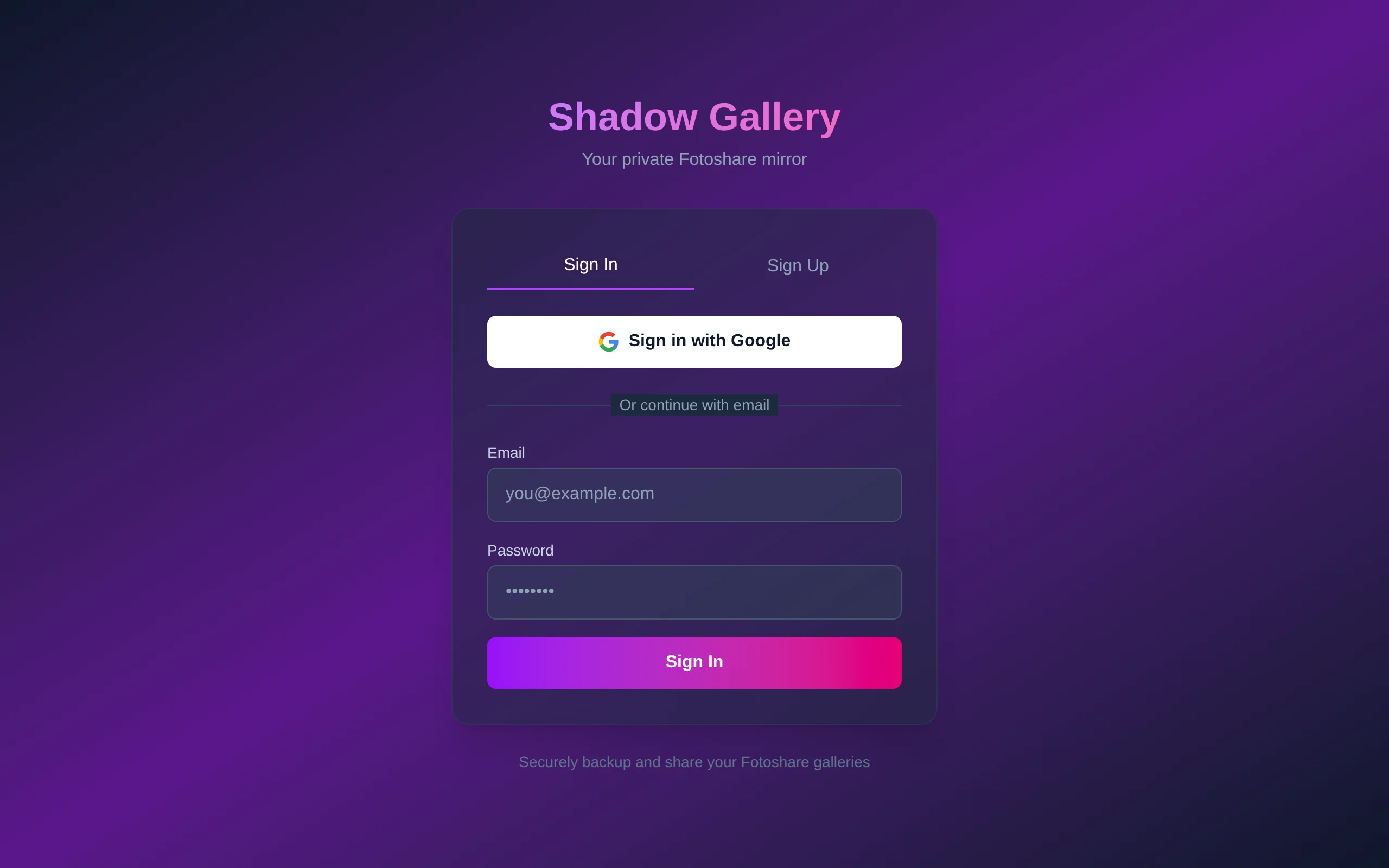 Shadow Gallery