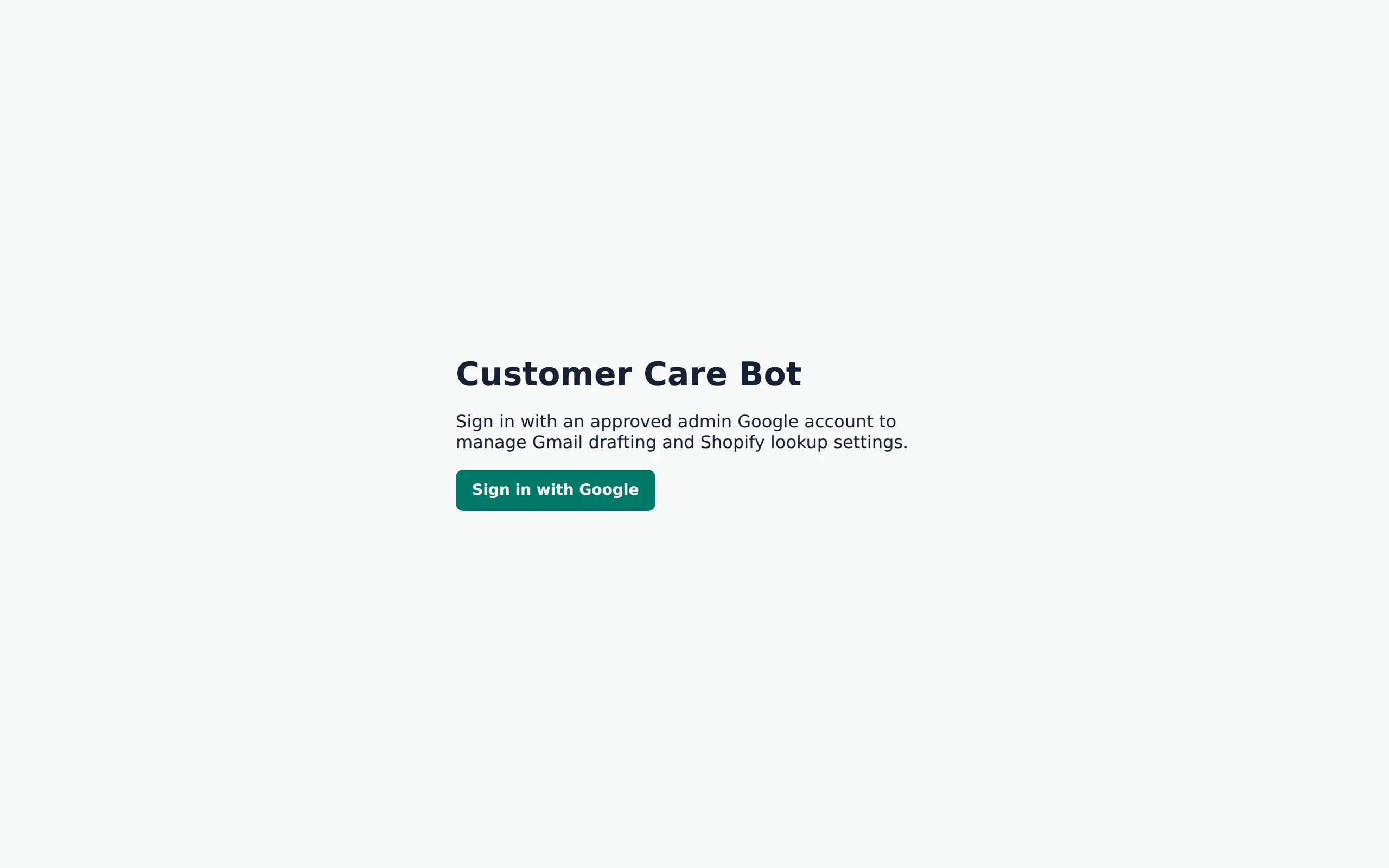 Customer Care Bot